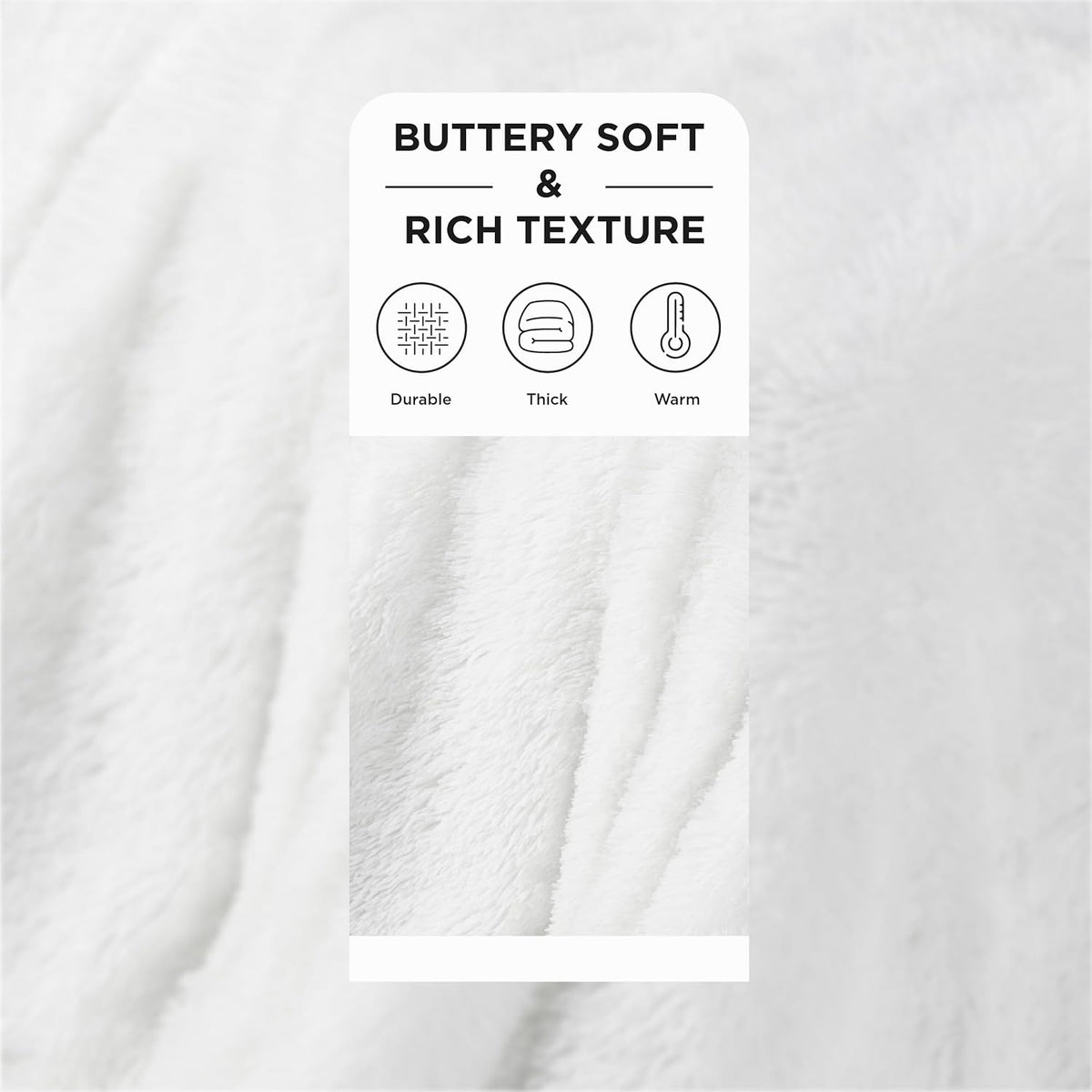 Bedsure Faux Fur Fluffy Fleece Sherpa Blanket Couch Throw White 50"x60"