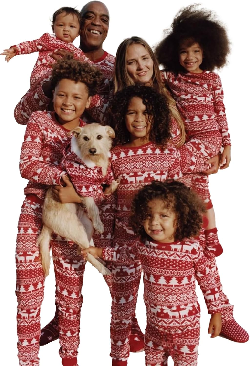 Neufigr Family Christmas Pajamas Matching Sets, Christmas PJs Long Sleeves Sleepwaear Holiday Family Loungewear Sets