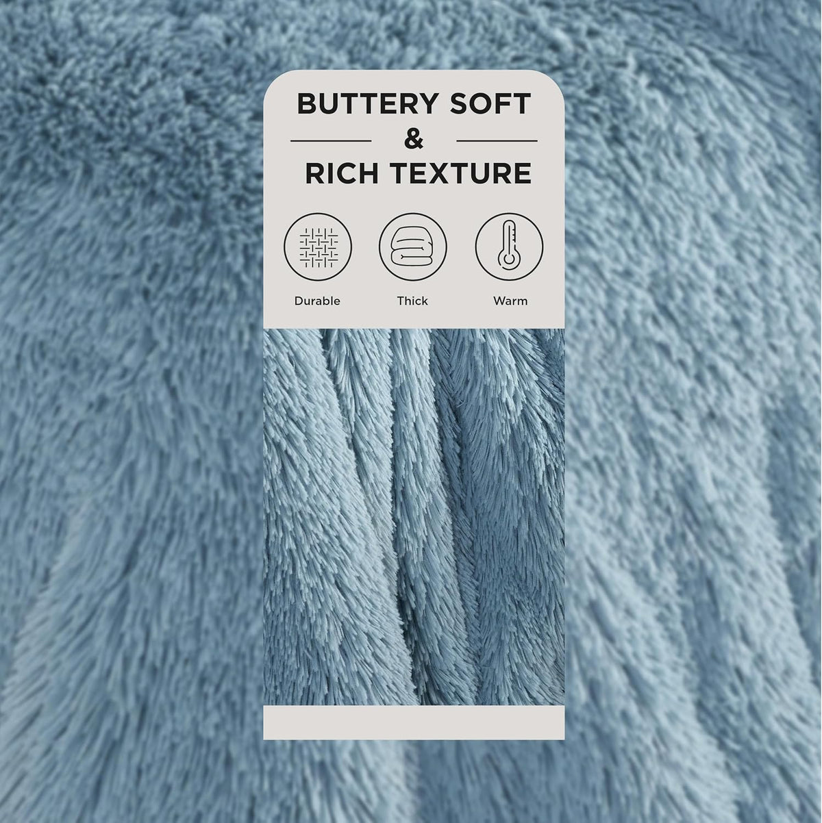 Bedsure Faux Fur Fluffy Sherpa Throw Blanket Couch Twin Blue 60"x80" | Fuzzy Plush, Thick Warm, Fall, Comfort Cozy Soft Home Room Decor, Gift for Women Men, Couch Bed, Teen Girl Bedding