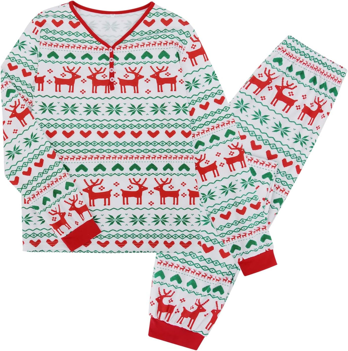 PopReal Christmas Pajamas for Family, Family Christmas Pajamas PJs Matching Sets Top Sleepwear Jammies