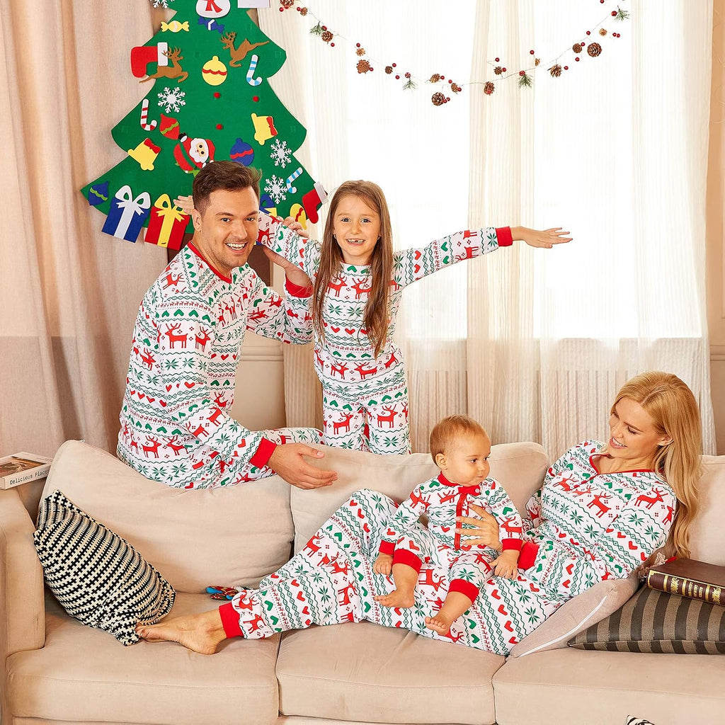 PopReal Christmas Pajamas for Family, Family Christmas Pajamas PJs Matching Sets Top Sleepwear Jammies