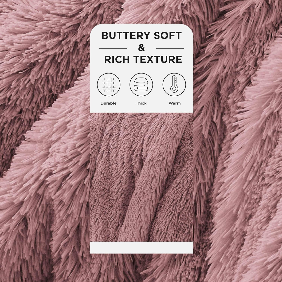 Bedsure GentleSoft Fluffy Dusty Pink Throw Blanket Gifts for Women, Girls, Soft Fleece Cozy Fuzzy Sherpa Plush Warm Thick Faux Fur Throws for Couch, Dark Pink Decor Blanket Gifts, 50x60