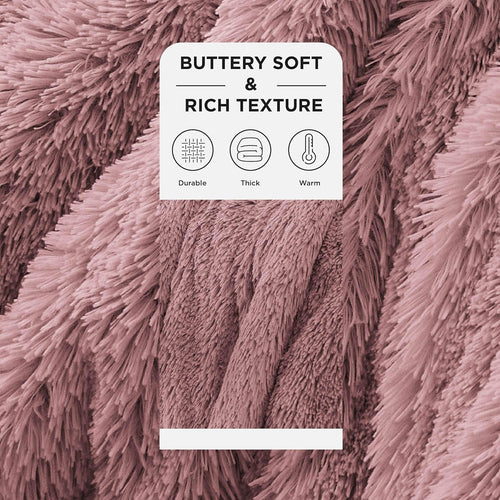 Bedsure GentleSoft Fluffy Dusty Pink Throw Blanket Gifts for Women, Girls, Soft Fleece Cozy Fuzzy Sherpa Plush Warm Thick Faux Fur Throws for Couch, Dark Pink Decor Blanket Gifts, 50x60